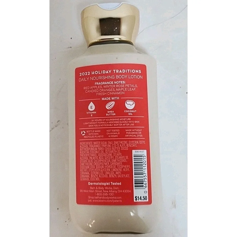 Bath & Body Works Body Lotion Shea Butter Winter Candy Apple 8oz Moisturizer NEW